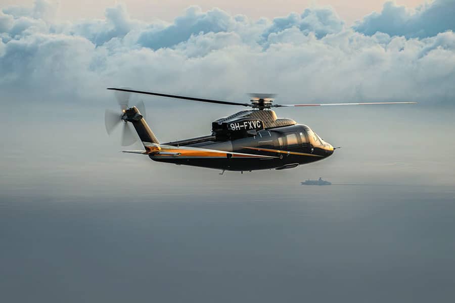S-76 in flight
