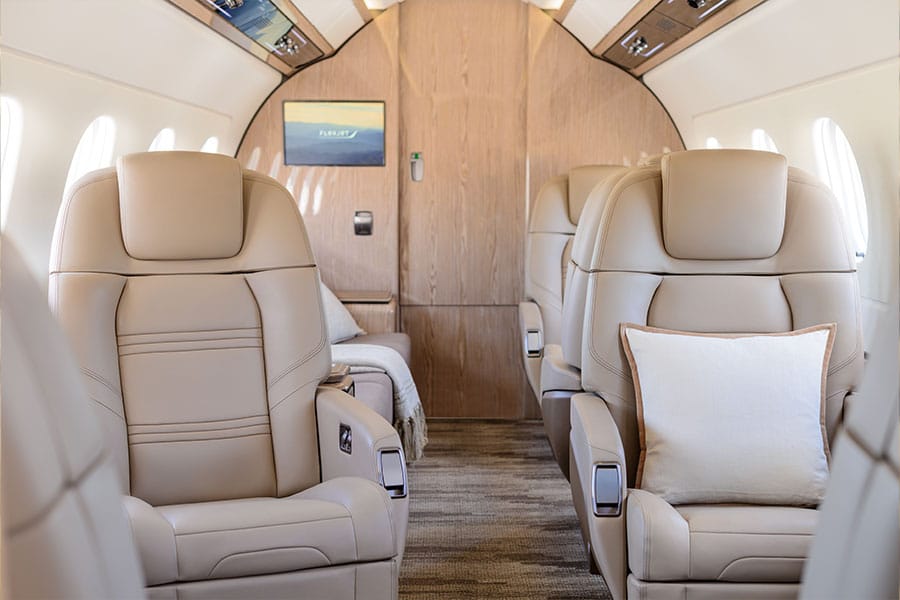 luxury jet interior
