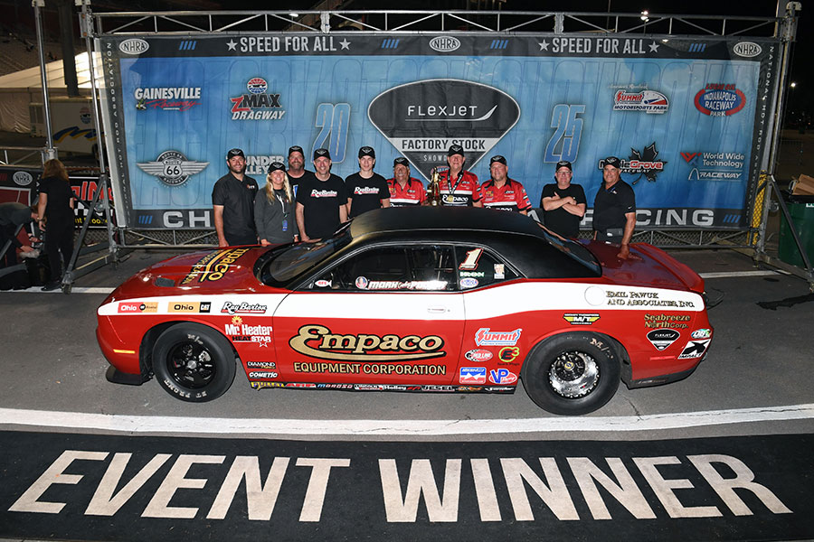 Mark Pawuk and the Empaco Dodge Challenger team celebrate - NHRA 2025