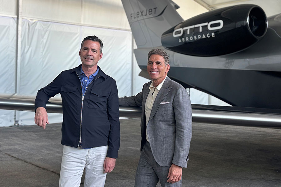 aul Touw, CEO of Otto Aerospace with Kenn Ricci CEO of Flexjet